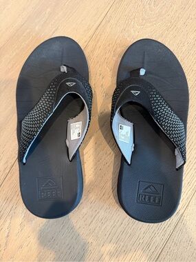 Reef Black and Gray kids Athletic Flip Flops